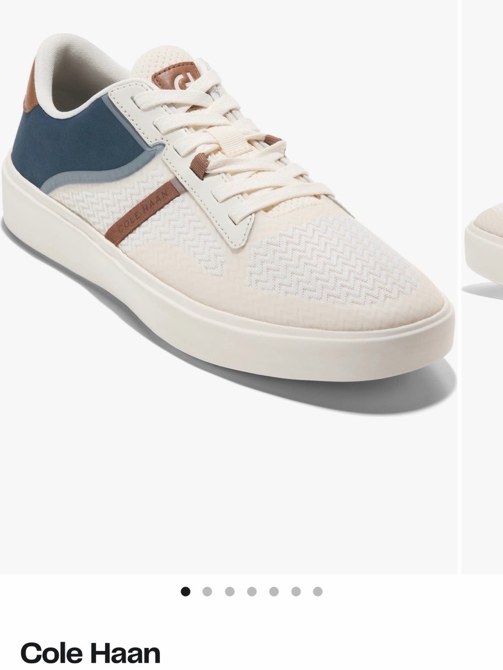 Cole Haan Grand Crosscourt Winner Sneaker (Ivory/Navy)